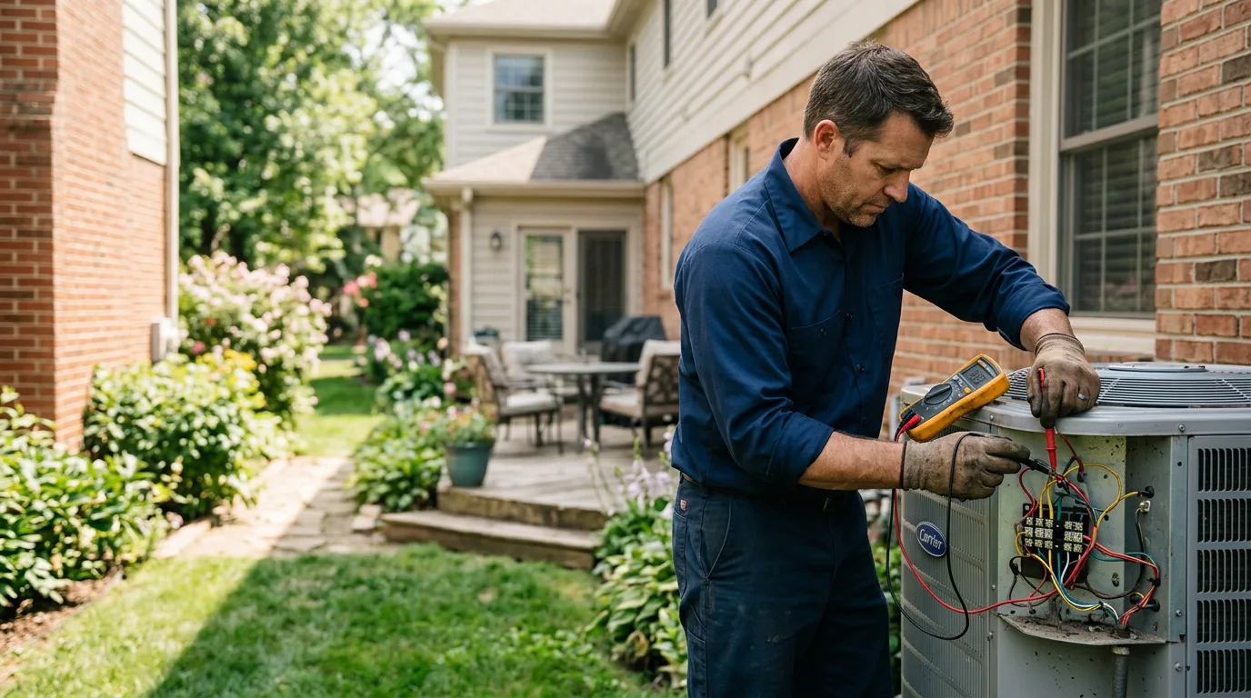 HVAC technician working near Wales, WI